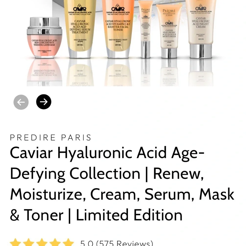 Prédiré Caviar Hyaluronic Face Set – Peach & Gold Moisturizer